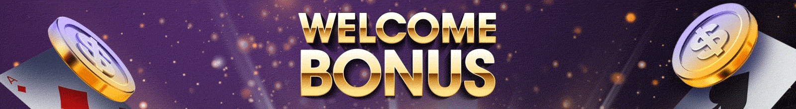 Welcome bonus promotional banner