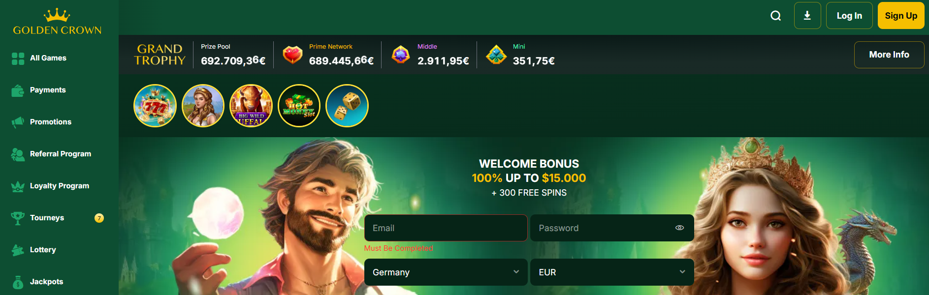 Casino Overview Image - Golden Crown