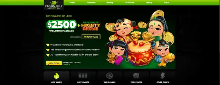 Casino Overview Image - Raging Bull